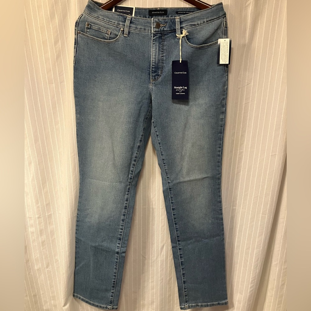 💙 Lexington DNM 🩵 size 8 tummy slimming straight leg women's jeans new with tags